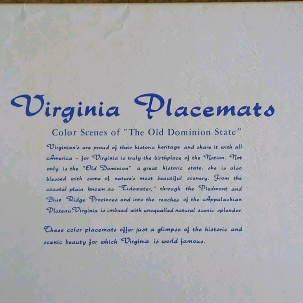 Vintage Virginia Placemats